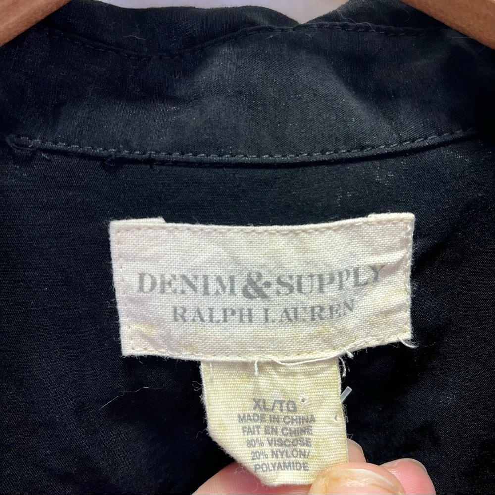 🛍️RL Denim & Supply Shiny Expedition Button Up Shirt Snap Front Long Sleeve - Picture 6 of 7